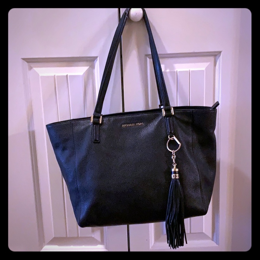 Black Leather Michael Kors Purse